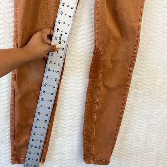 Pilcro and the Letterpress Skinny Jeans Womens 4 Burt Orange Velvet Mixed Media - Picture 12 of 16